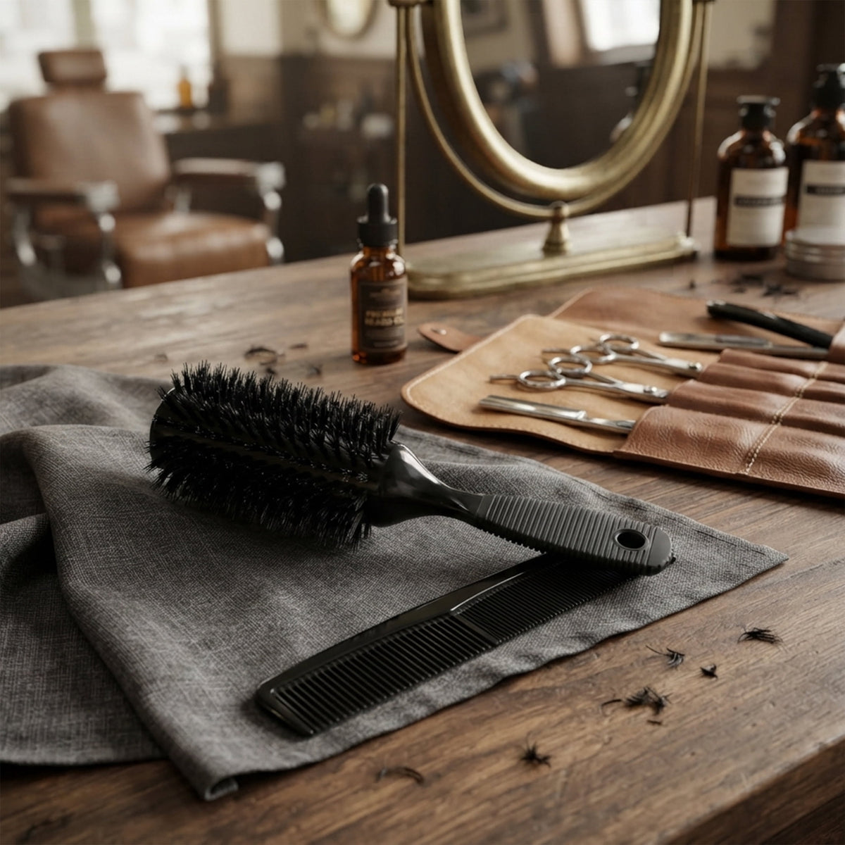 Set Brosse et Peigne de Coiffage, Noir, 2 Pièces - Image 6