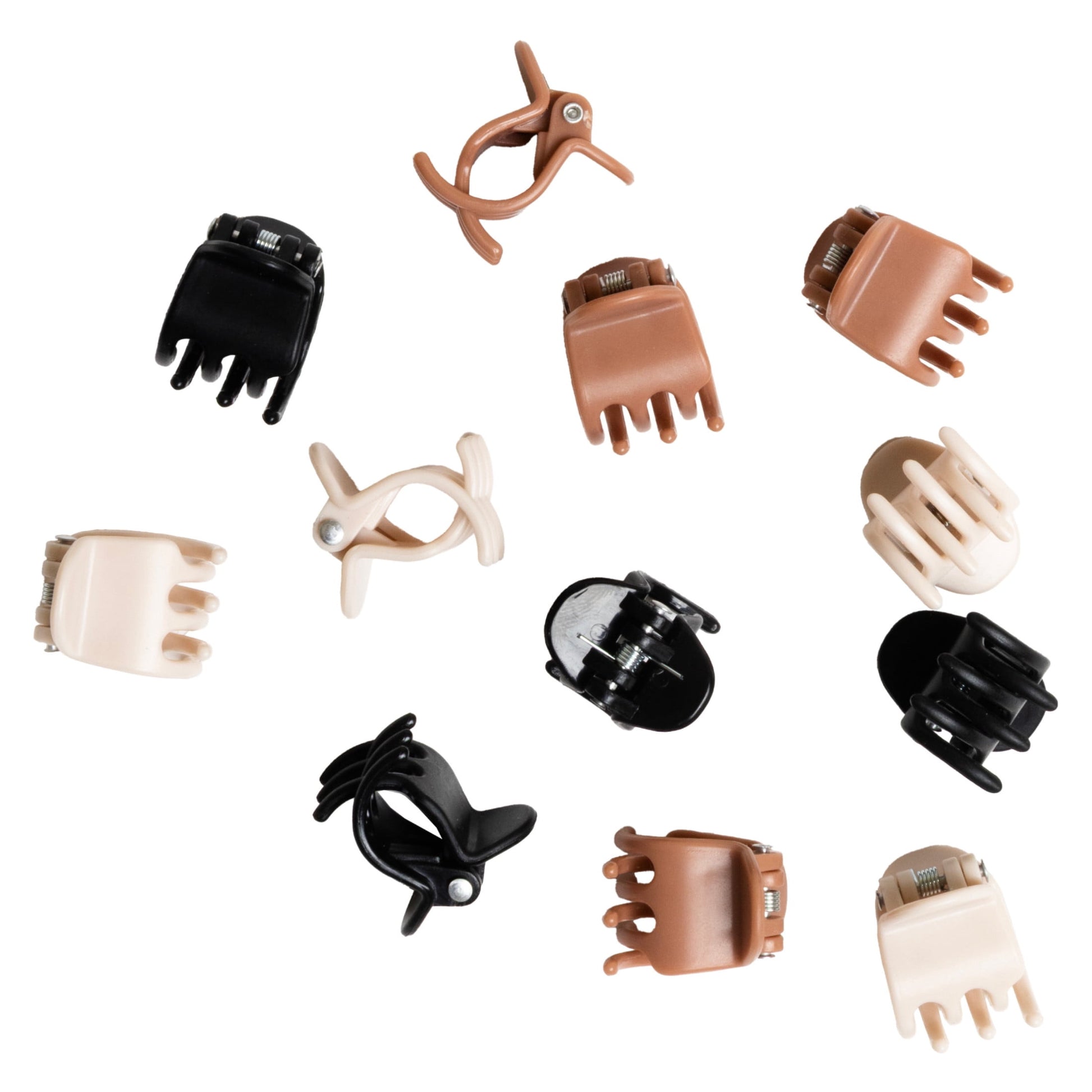 Mini Pinces Crabe Classiques, Coloris Assortis, Maintien Antidérapant Tous Cheveux, Lot de 12 - Image 3