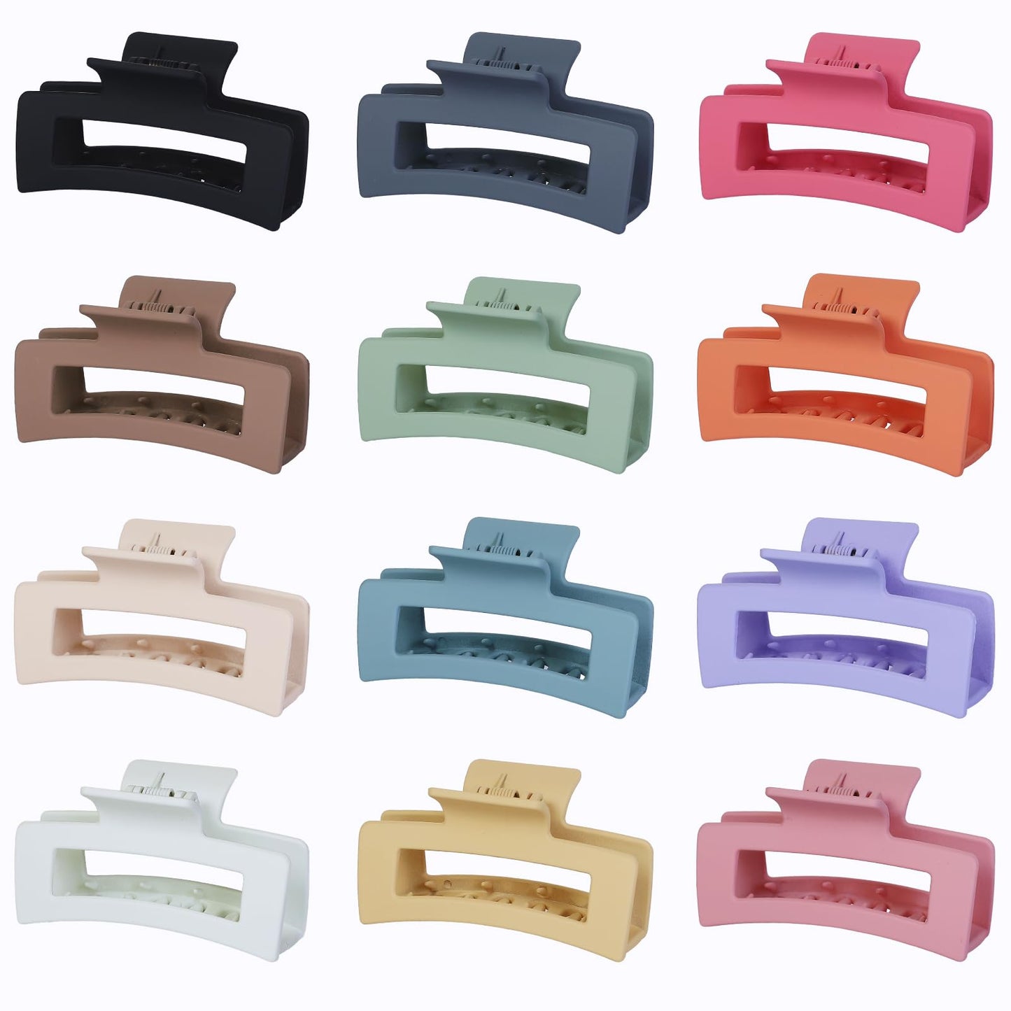 Pinces Crabe Carrées Moyennes 9 cm, Lot de 12, Multicolore