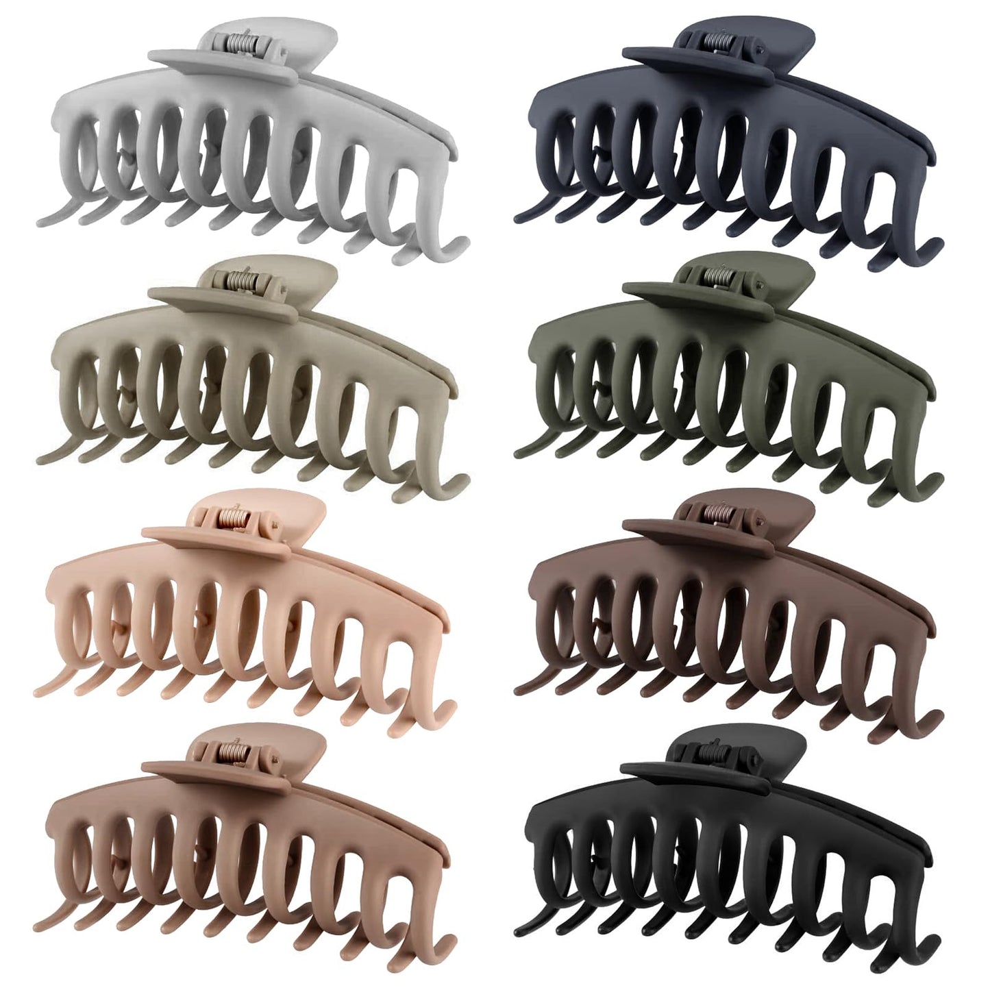 Grandes Pinces Crabe 11 cm, Lot de 8, Coloris Neutres