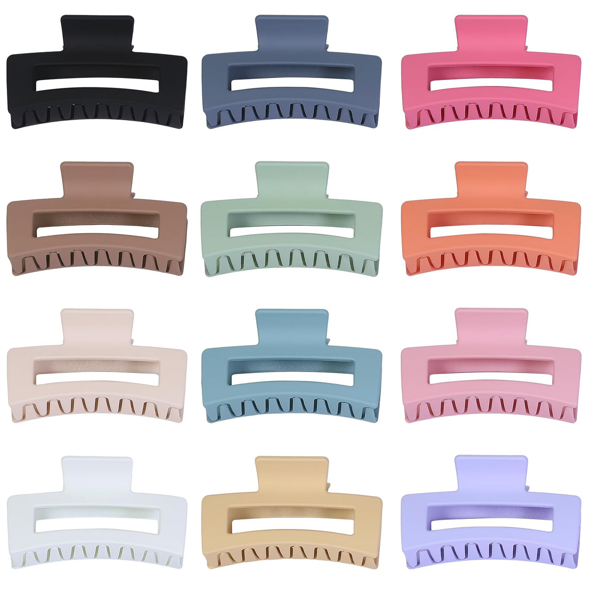 Pinces Crabe Carrées Moyennes 9 cm, Lot de 12, Multicolore