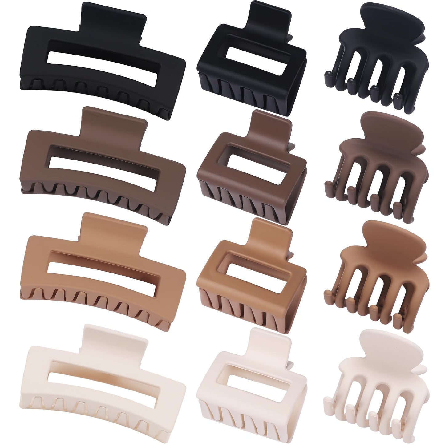 Pinces Crabe, Lot de 12, 3 Styles et 3 Tailles