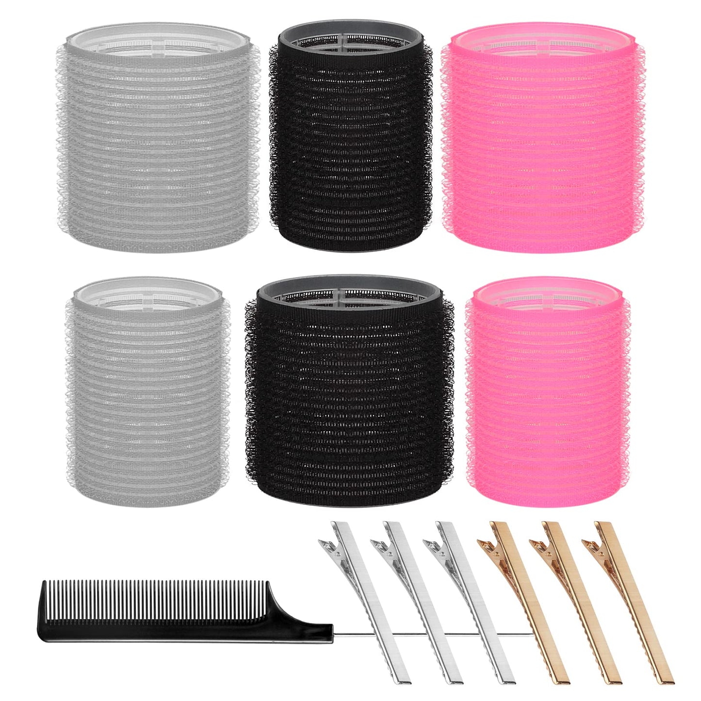 Rouleaux Auto-Agrippants, Lot de 13 avec Pinces et Peigne