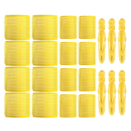 Coffret Volume : 16 Rouleaux Auto-Agrippants et 6 Pinces