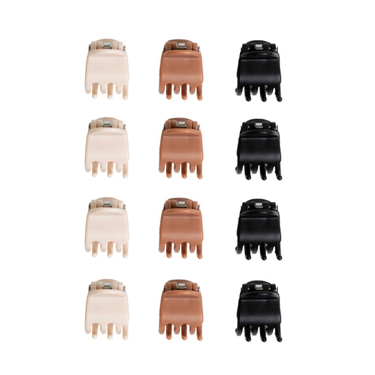 Mini Pinces Crabe Classiques, Coloris Assortis, Maintien Antidérapant Tous Cheveux, Lot de 12 - Image 5